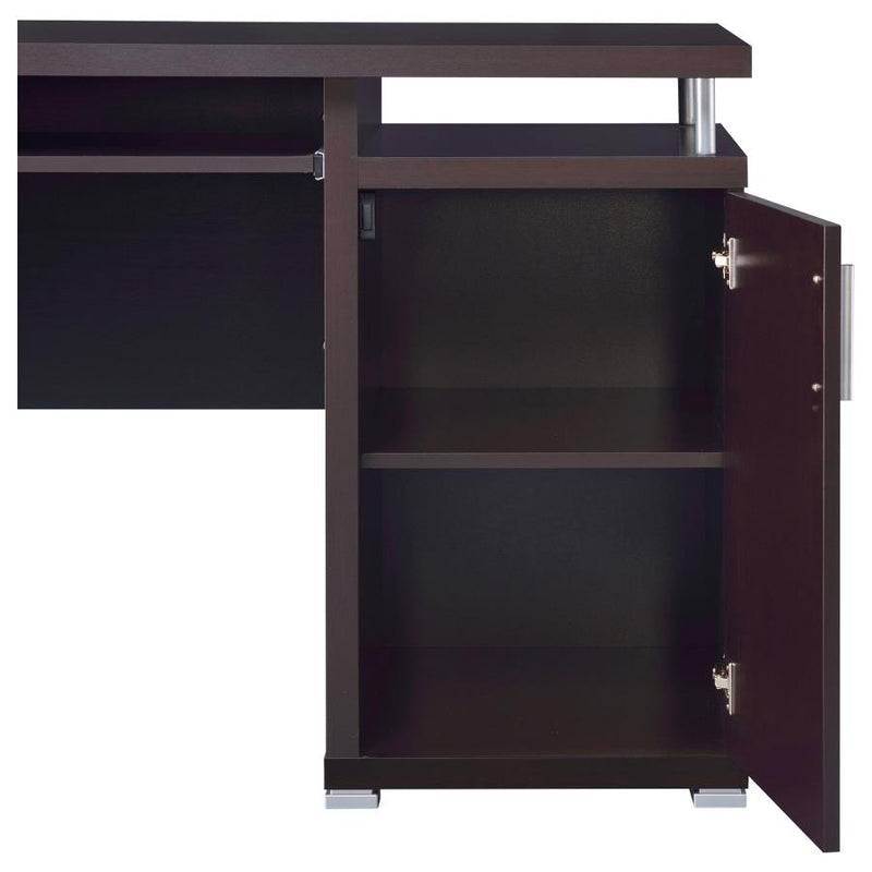 Tracy 55-inch 2-drawer Office Computer Desk Cappuccino-zoom-