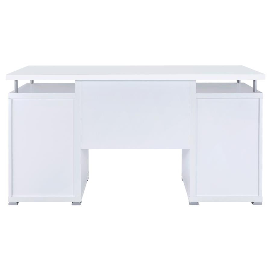 Tracy 55-inch 2-drawer Office Computer Desk White-7