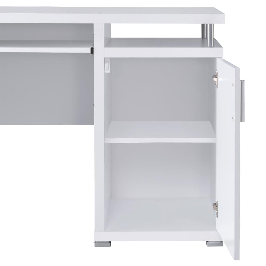 Tracy 55-inch 2-drawer Office Computer Desk White-9