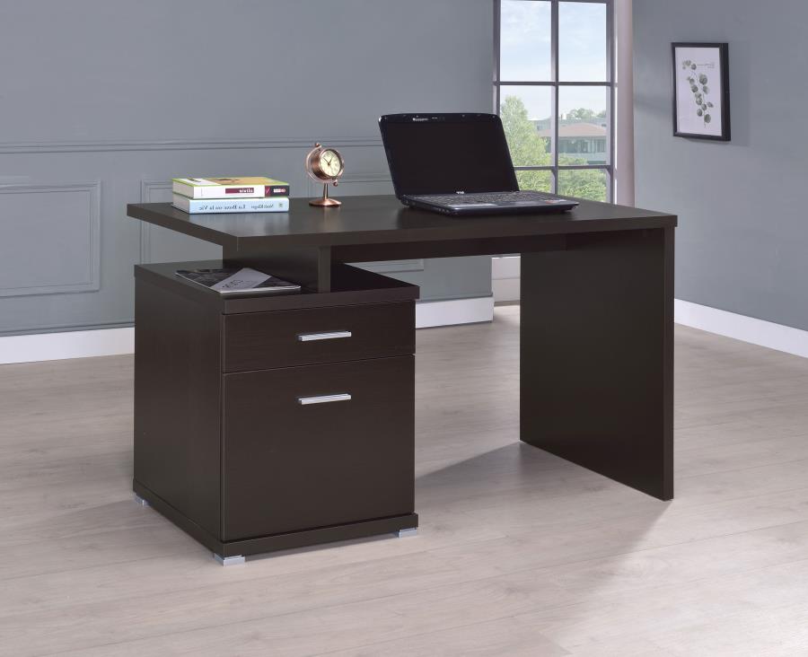 Irving 47-inch 2-drawer Office Computer Desk Cappuccino-zoom-4