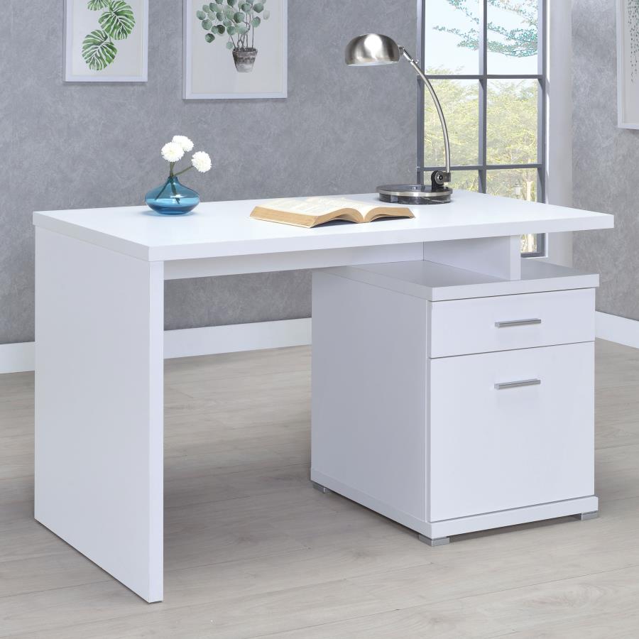 Irving 47-inch 2-drawer Office Computer Desk White-2