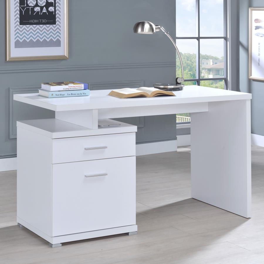 Irving 47-inch 2-drawer Office Computer Desk White-3
