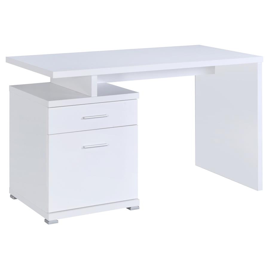 Irving 47-inch 2-drawer Office Computer Desk White-zoom-1