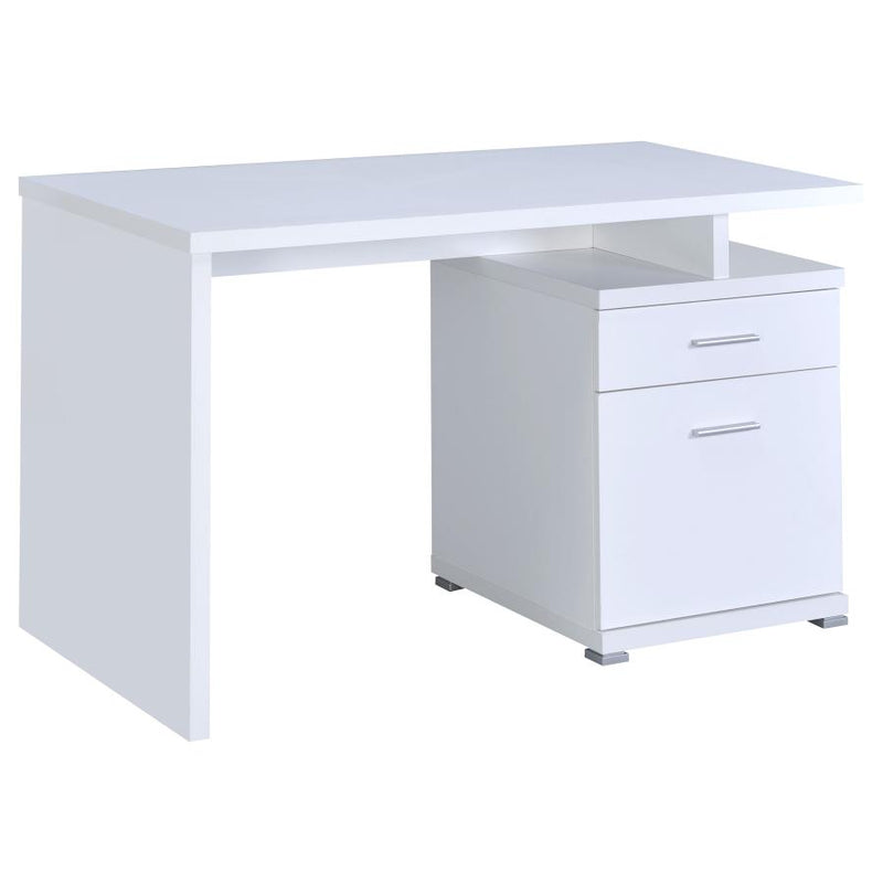 Irving 47-inch 2-drawer Office Computer Desk White-zoom-