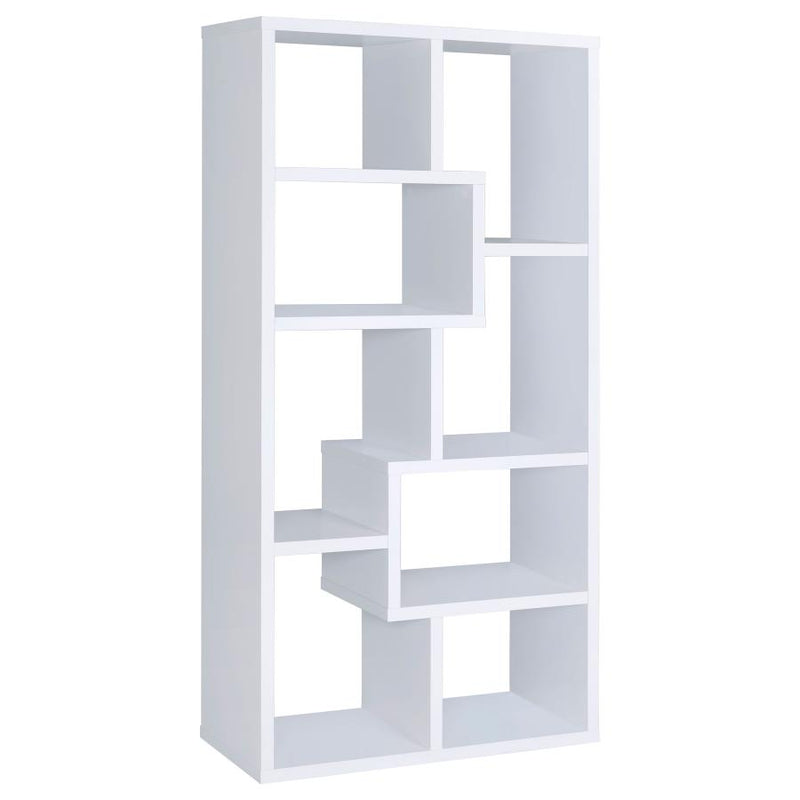 Theo 71-inch 6-shelf Bookshelf White-zoom-