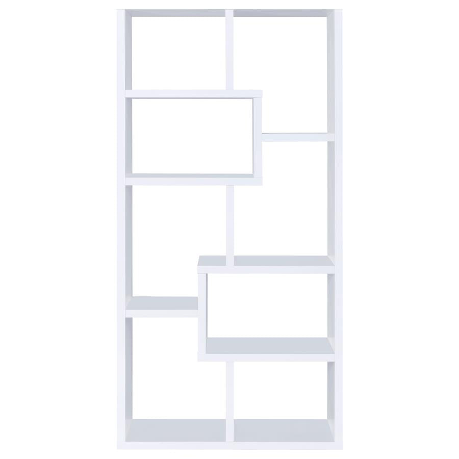 Theo 71-inch 6-shelf Bookshelf White-3