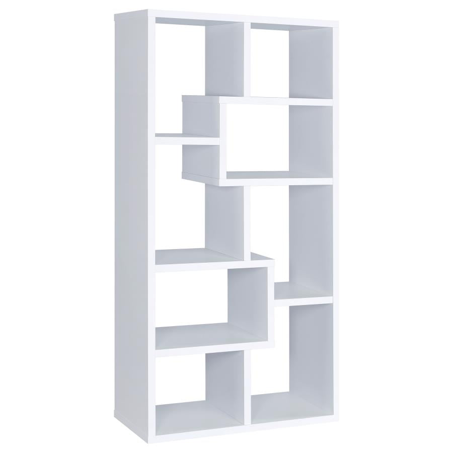 Theo 71-inch 6-shelf Bookshelf White-5