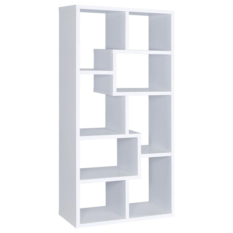 Theo 71-inch 6-shelf Bookshelf White-zoom-