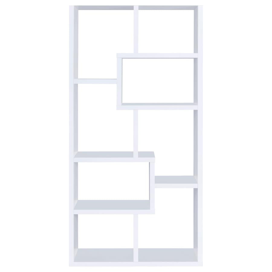 Theo 71-inch 6-shelf Bookshelf White-6