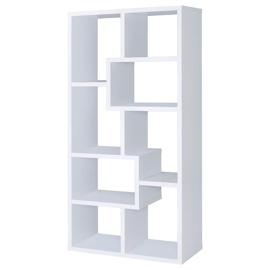 Theo 71-inch 6-shelf Bookshelf White-zoom-7