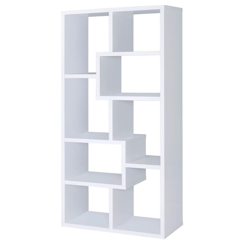 Theo 71-inch 6-shelf Bookshelf White-zoom-