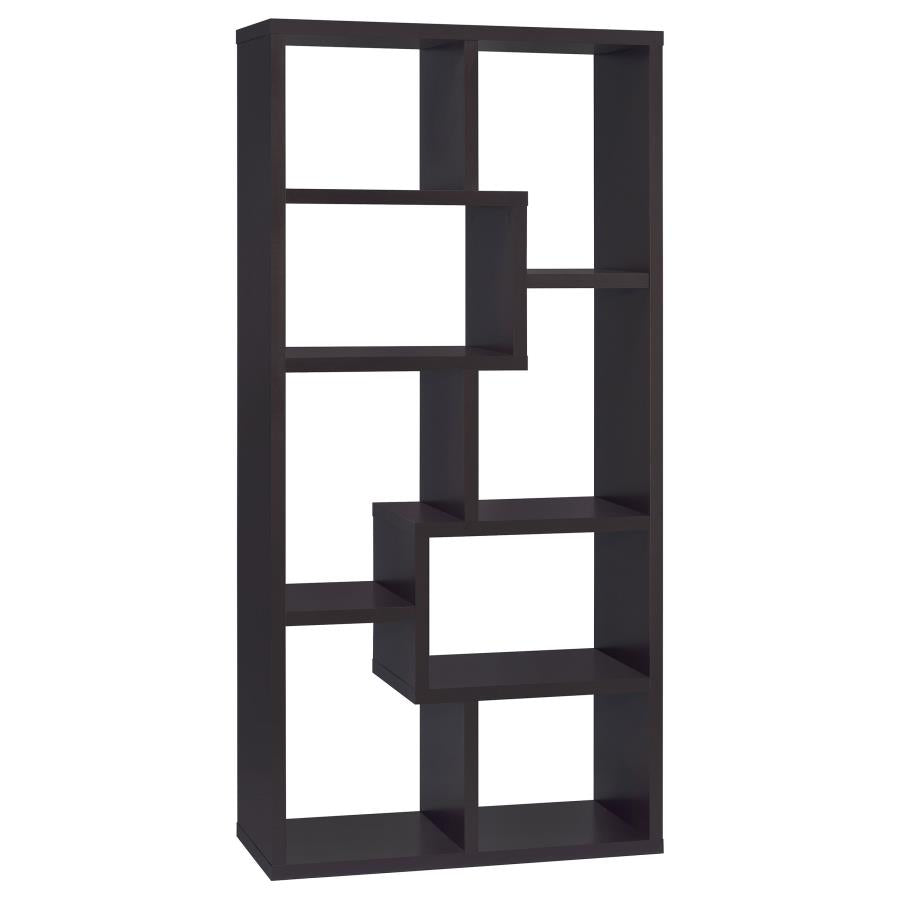 Theo 71-inch 6-shelf Bookshelf Cappuccino-zoom-1