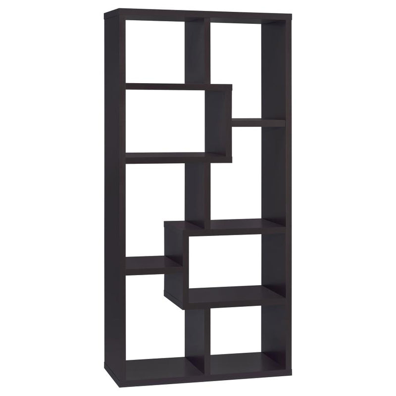 Theo 71-inch 6-shelf Bookshelf Cappuccino-zoom-