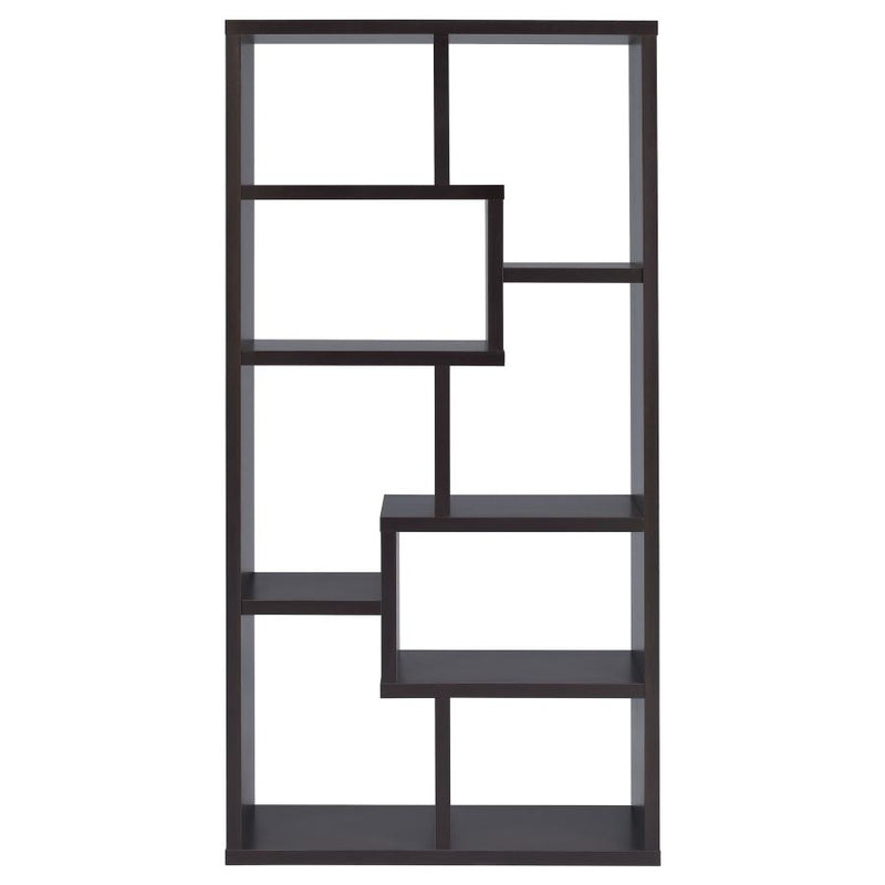 Theo 71-inch 6-shelf Bookshelf Cappuccino-zoom-