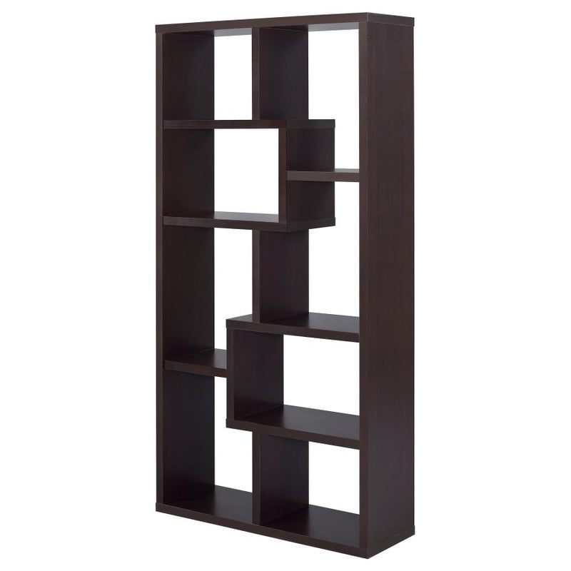 Theo 71-inch 6-shelf Bookshelf Cappuccino-zoom-