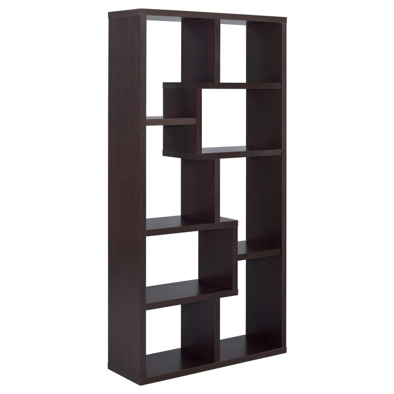 Theo 71-inch 6-shelf Bookshelf Cappuccino-zoom-