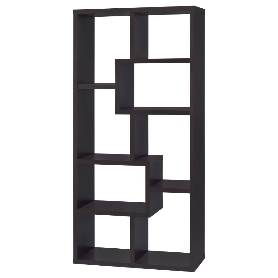 Theo 71-inch 6-shelf Bookshelf Cappuccino-8