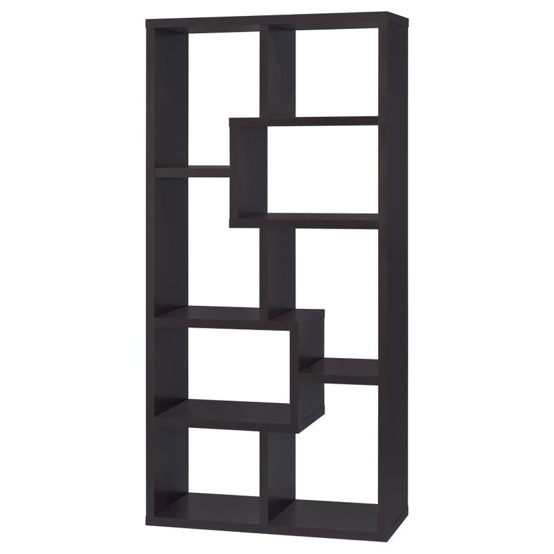 Theo 71-inch 6-shelf Bookshelf Cappuccino-zoom-