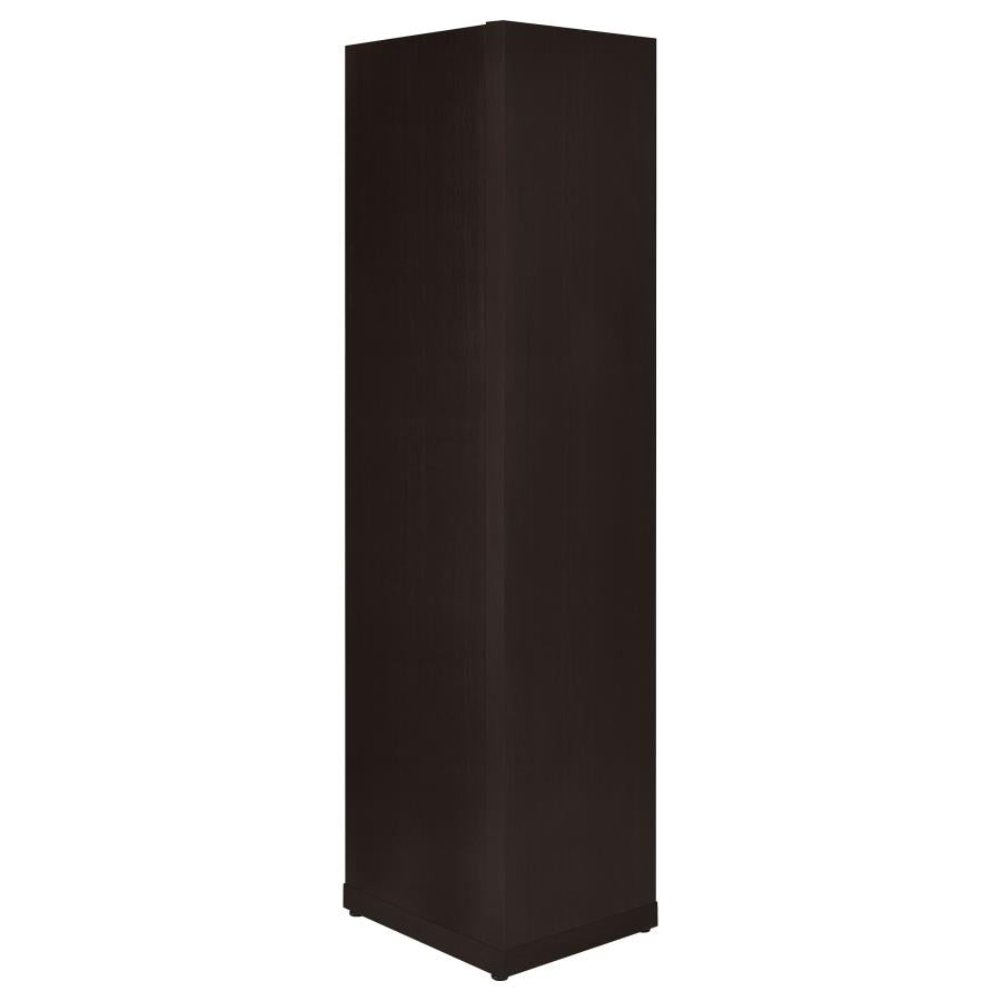 Alder 71-inch 6-shelf Corner Bookcase Cappuccino-5