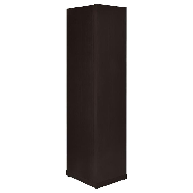Alder 71-inch 6-shelf Corner Bookcase Cappuccino-zoom-