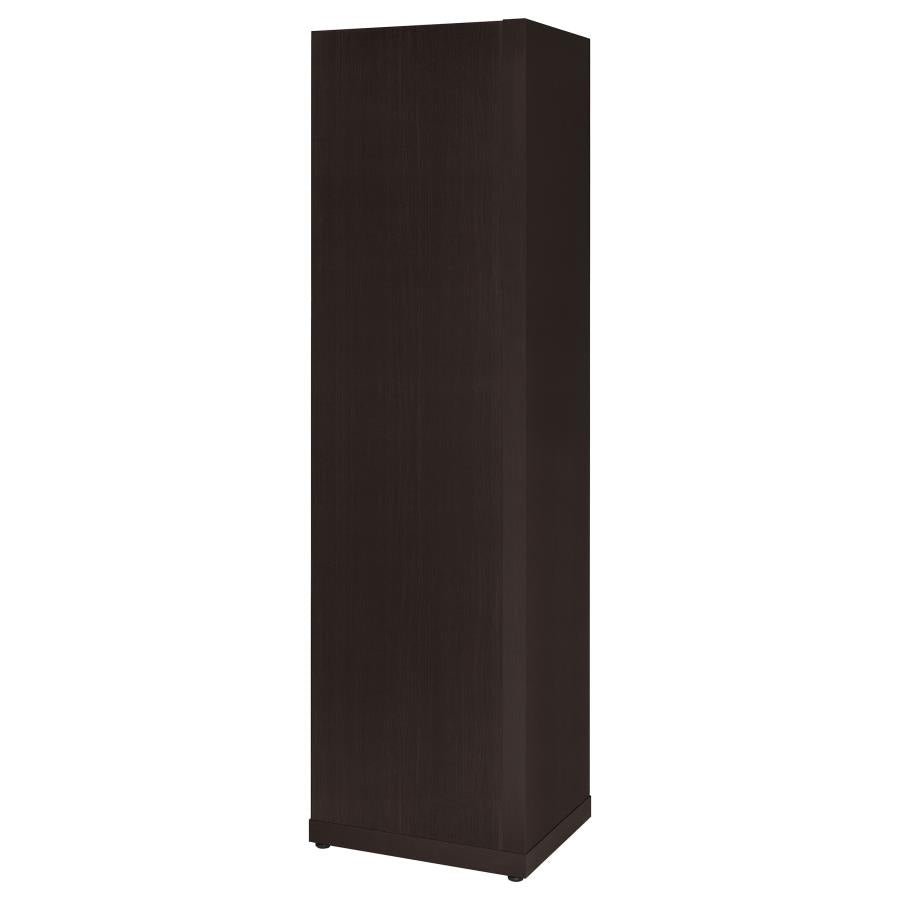 Alder 71-inch 6-shelf Corner Bookcase Cappuccino-zoom-7