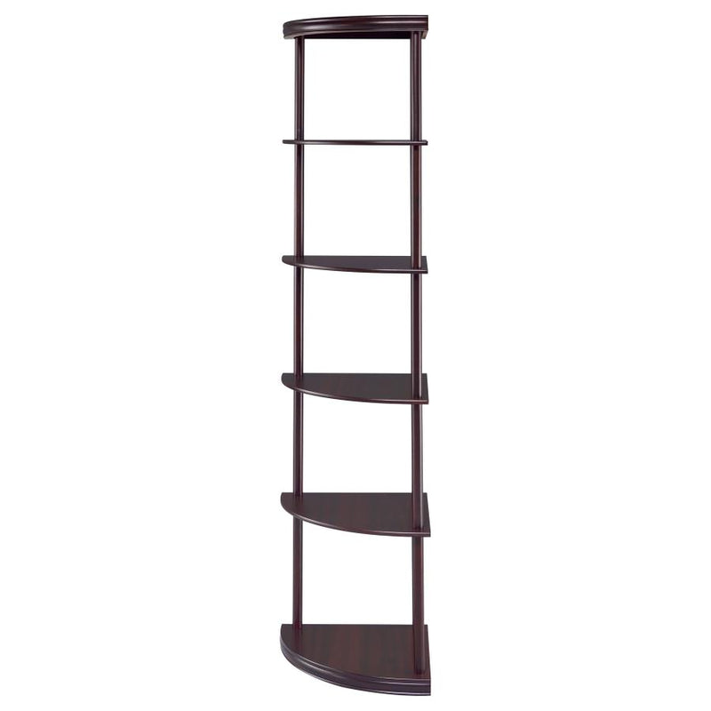 Bonwick 72-inch 5-shelf Corner Bookshelf Cappuccino-zoom-