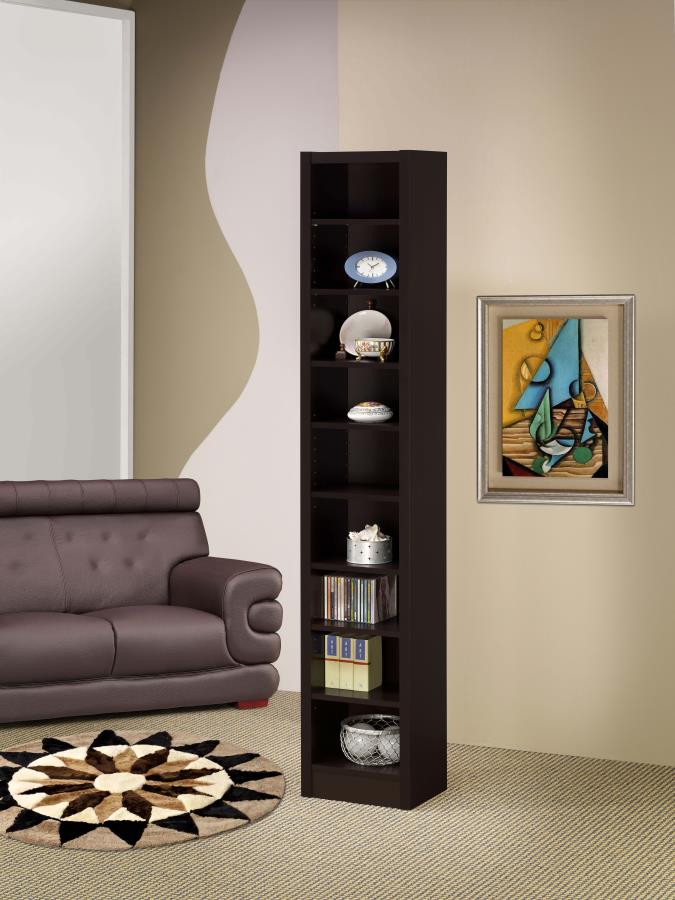 Eliam 71-inch 8-shelf Bookcase Cappuccino-zoom-2