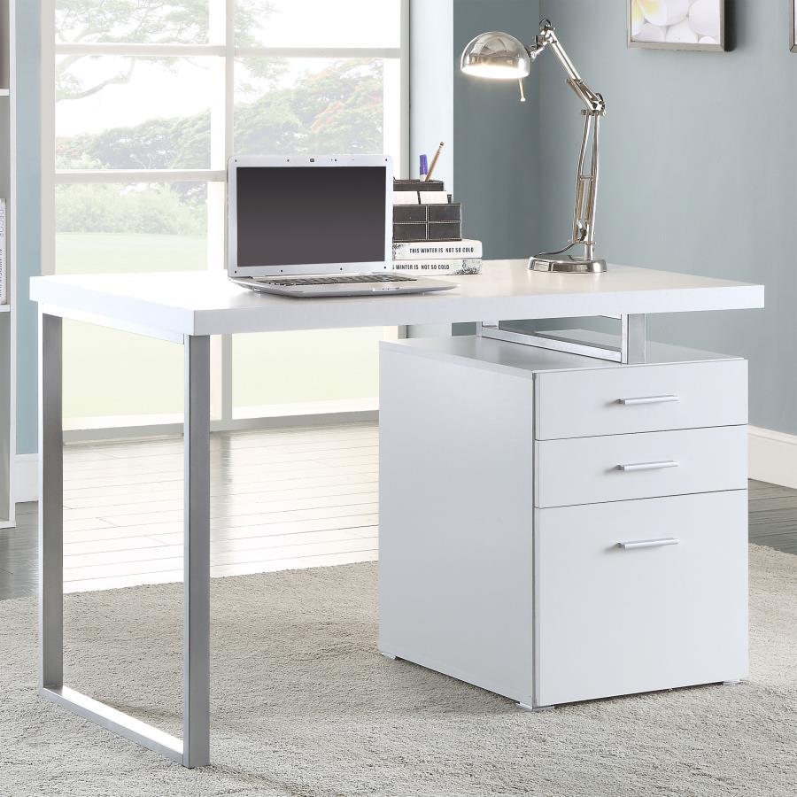 Brennan 47-inch 3-drawer Office Computer Desk White-zoom-2