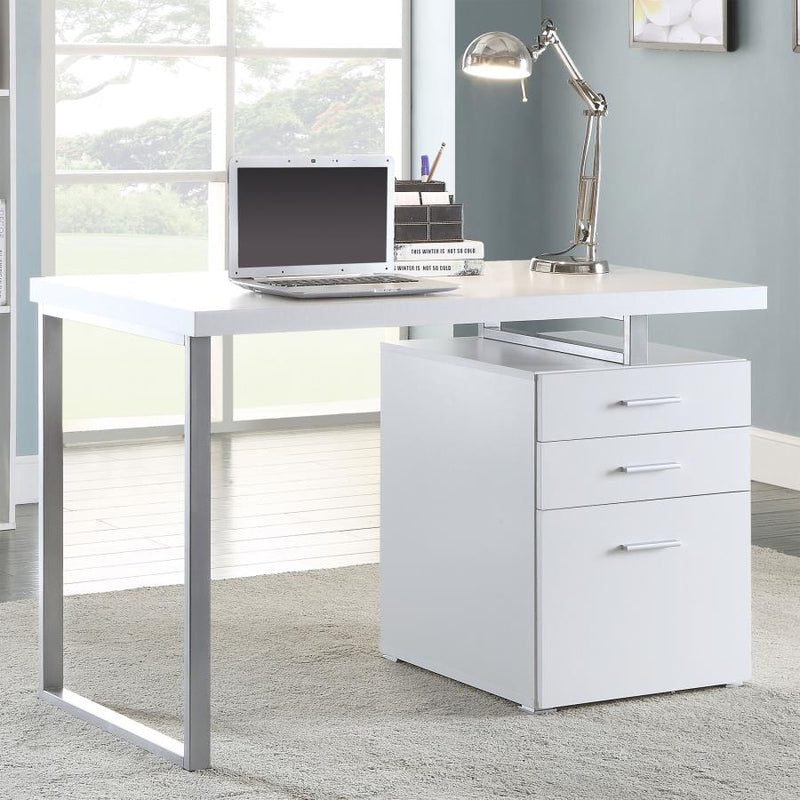 Brennan 47-inch 3-drawer Office Computer Desk White-zoom-