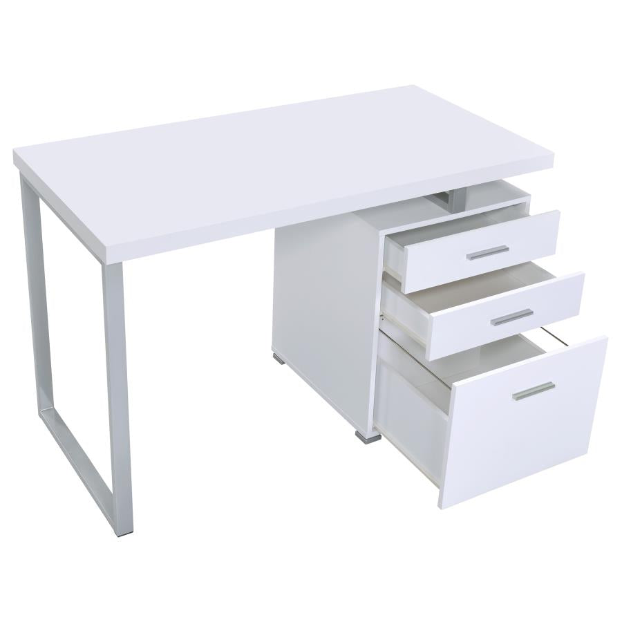 Brennan 47-inch 3-drawer Office Computer Desk White-4