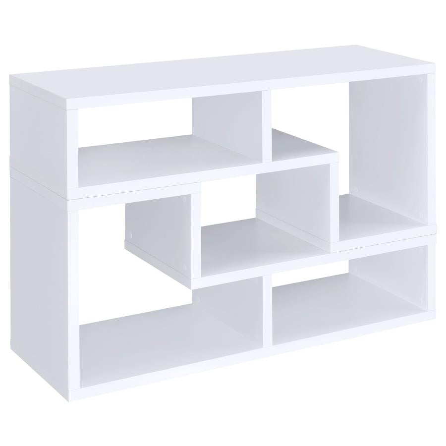 Velma Multipurpose TV Stand and Bookshelf White-1