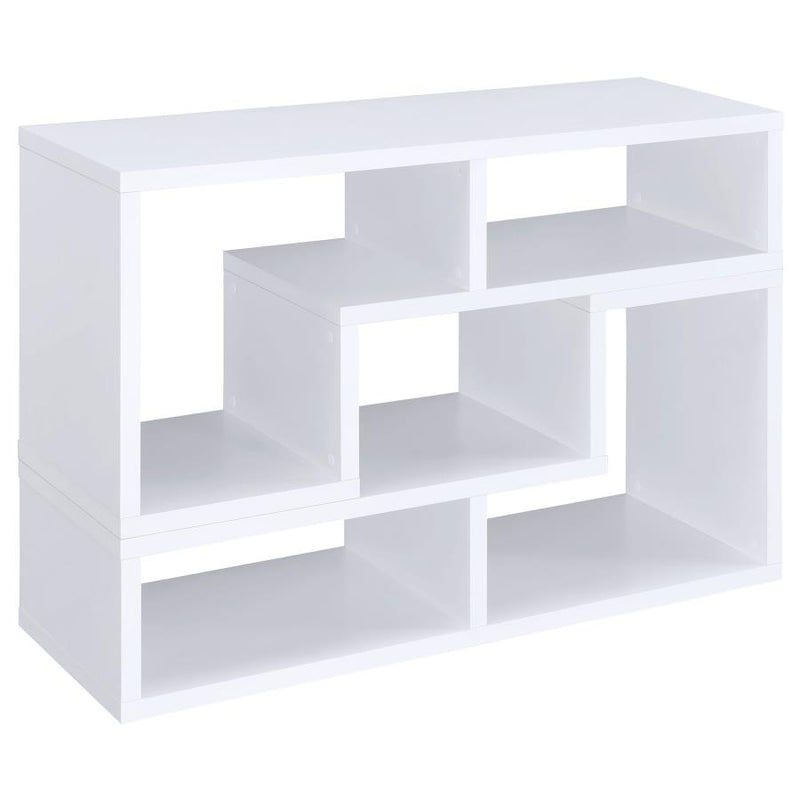 Velma Multipurpose TV Stand and Bookshelf White-zoom-