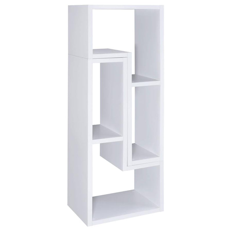 Velma Multipurpose TV Stand and Bookshelf White-zoom-