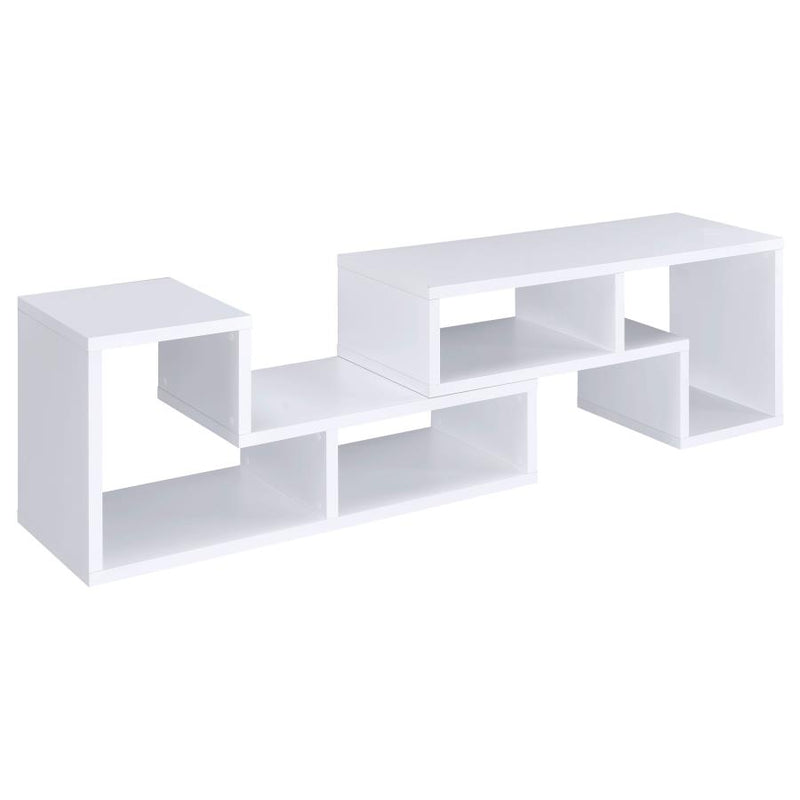 Velma Multipurpose TV Stand and Bookshelf White-zoom-