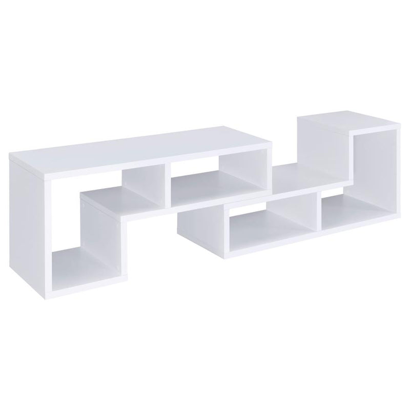 Velma Multipurpose TV Stand and Bookshelf White-zoom-