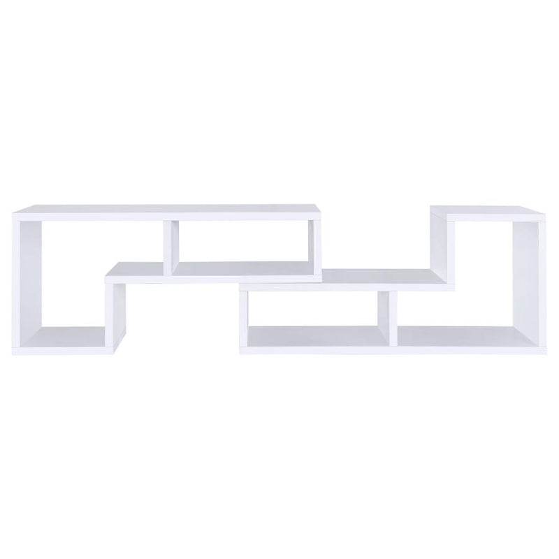 Velma Multipurpose TV Stand and Bookshelf White-zoom-