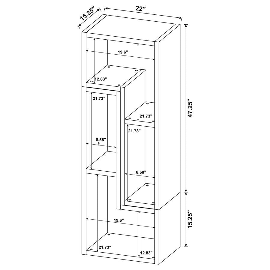 Velma Multipurpose TV Stand and Bookshelf White-19