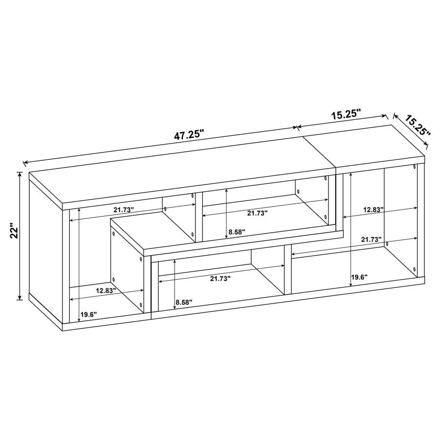 Velma Multipurpose TV Stand and Bookshelf White-20