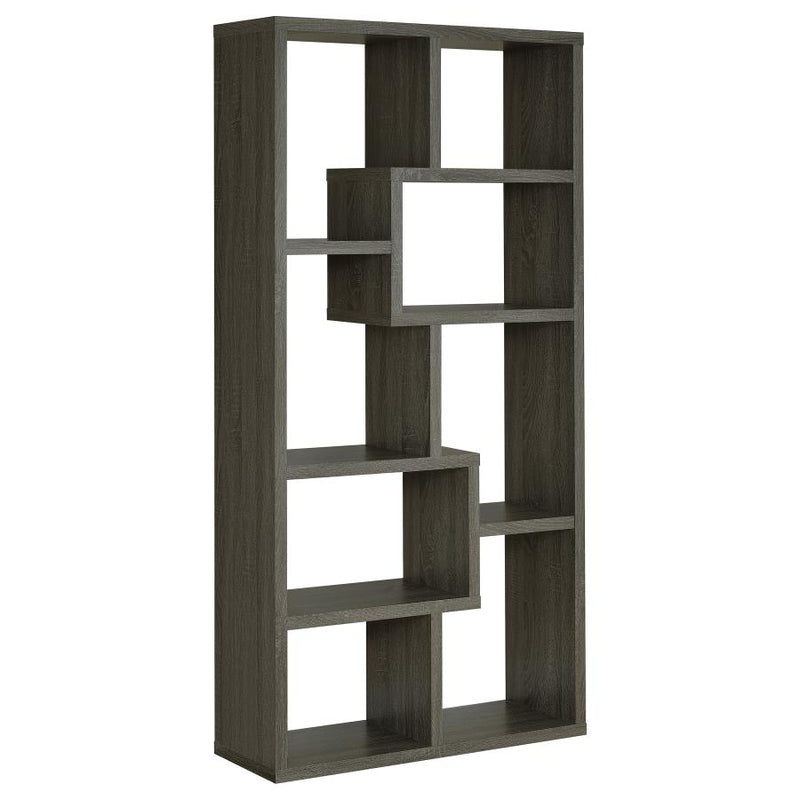 Theo 71-inch 6-shelf Bookshelf Weathered Grey-zoom-