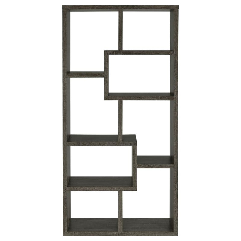 Theo 71-inch 6-shelf Bookshelf Weathered Grey-zoom-