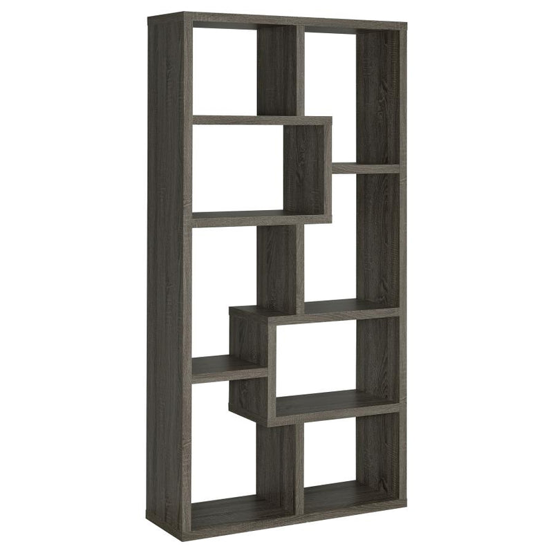 Theo 71-inch 6-shelf Bookshelf Weathered Grey-zoom-