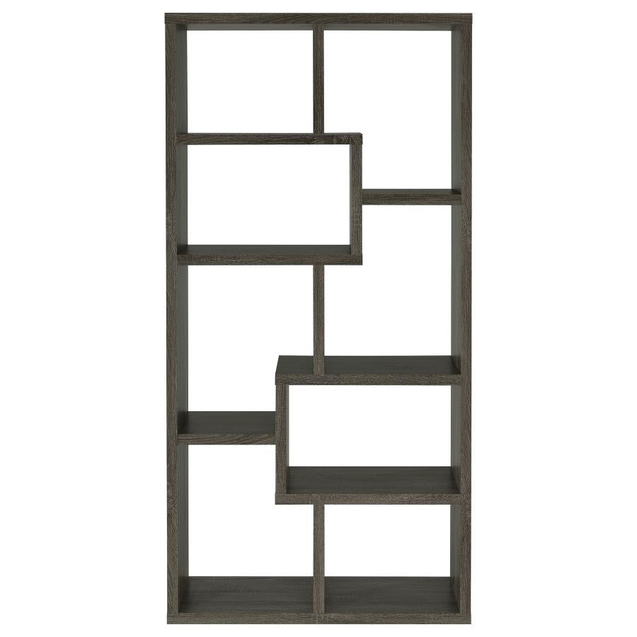 Theo 71-inch 6-shelf Bookshelf Weathered Grey-zoom-7