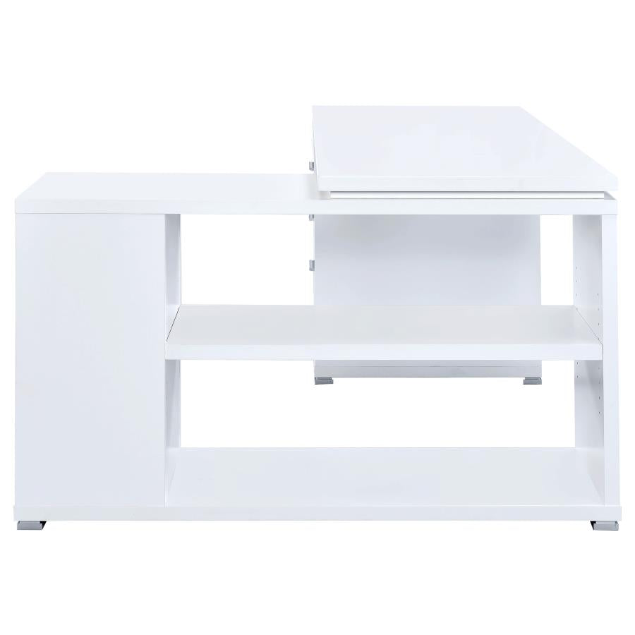 Yvette 60-inch 3-drawer L-Shape Computer Desk White-zoom-6