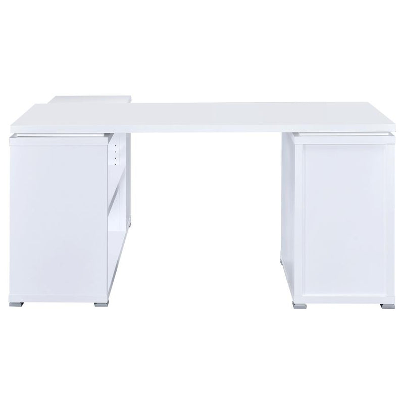 Yvette 60-inch 3-drawer L-Shape Computer Desk White-zoom-