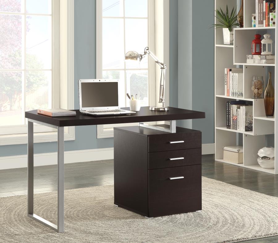 Brennan 47-inch 3-drawer Office Computer Desk Cappuccino-zoom-2
