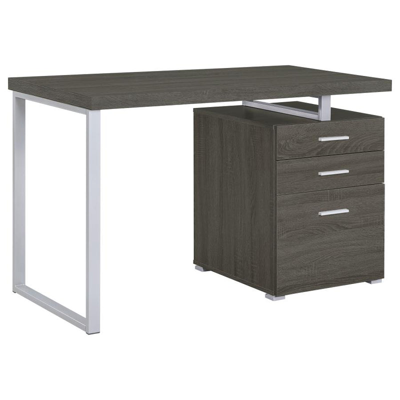 Brennan 47-inch 3-drawer Office Computer Desk Weathered Grey-zoom-