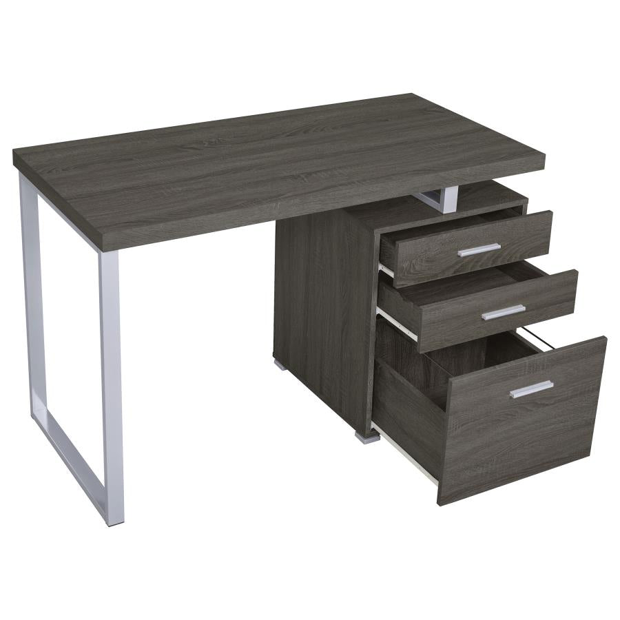 Brennan 47-inch 3-drawer Office Computer Desk Weathered Grey-zoom-3