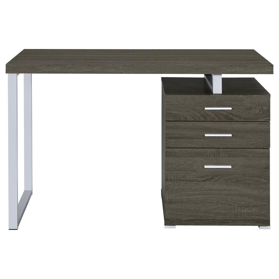 Brennan 47-inch 3-drawer Office Computer Desk Weathered Grey-5