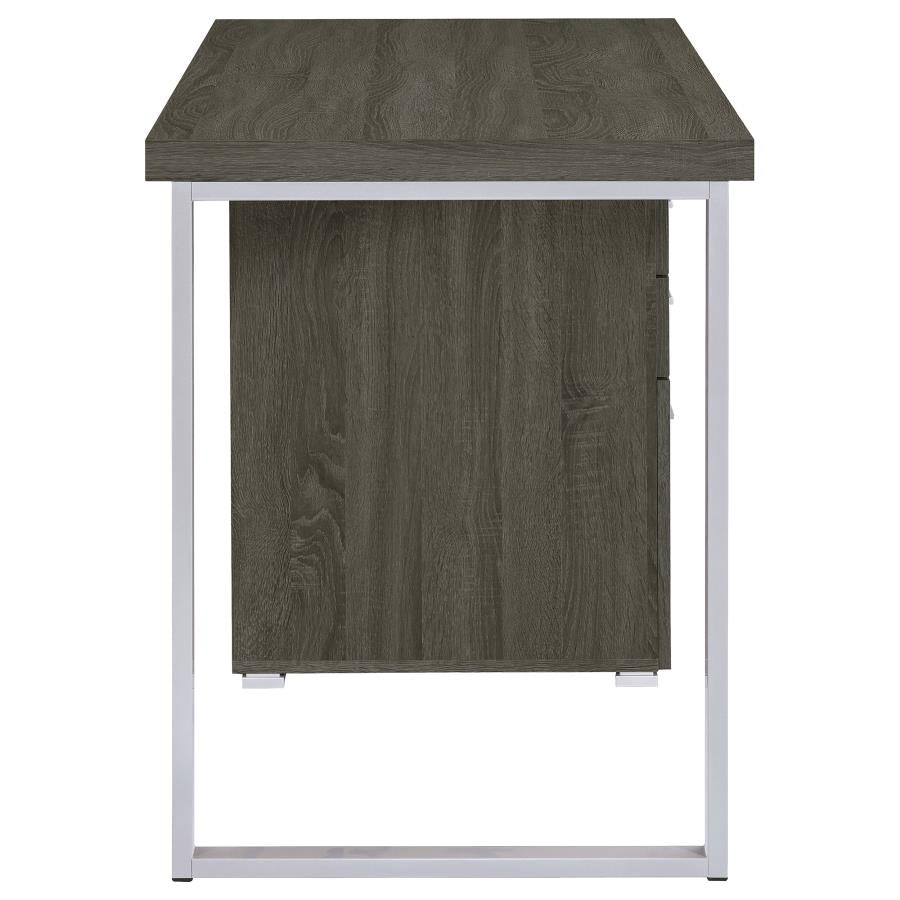 Brennan 47-inch 3-drawer Office Computer Desk Weathered Grey-zoom-10