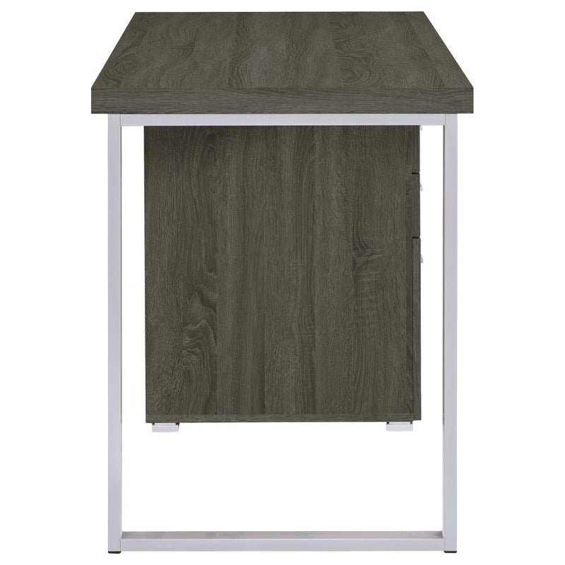 Brennan 47-inch 3-drawer Office Computer Desk Weathered Grey-zoom-